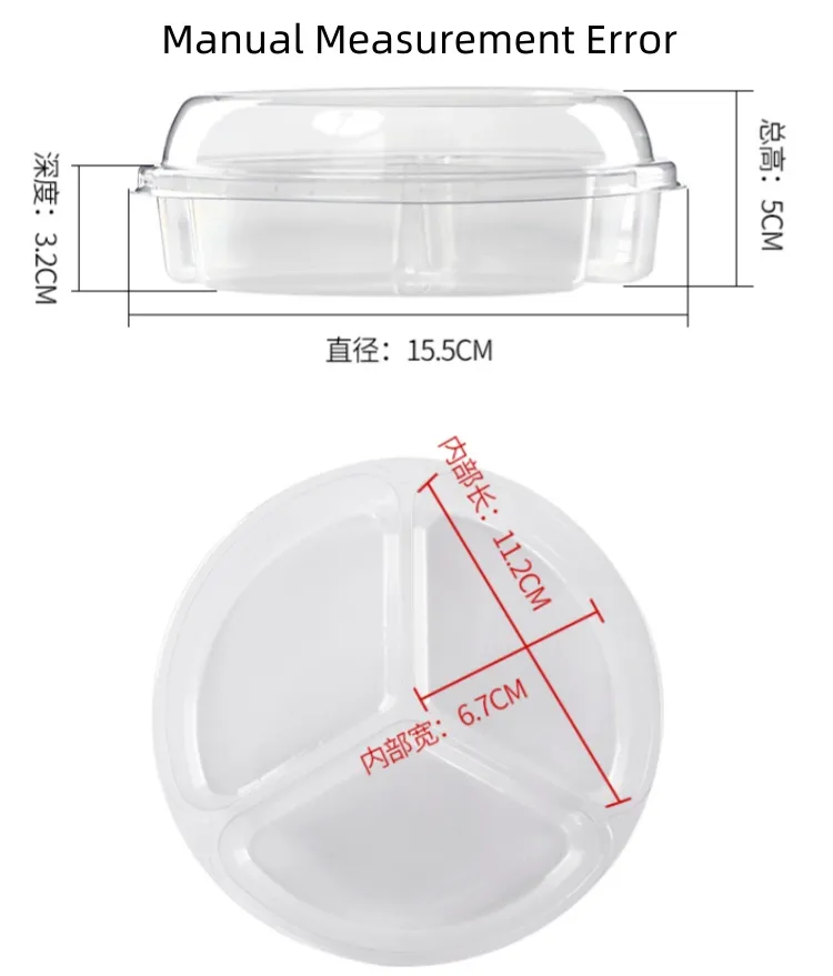 Wholesale 3 Compartment Containers Round Plastic Food Containers with Lids (3)