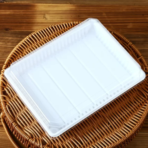 Rectangular Bakery Container Wholesale PET Food Containers with Clear Lids (5)