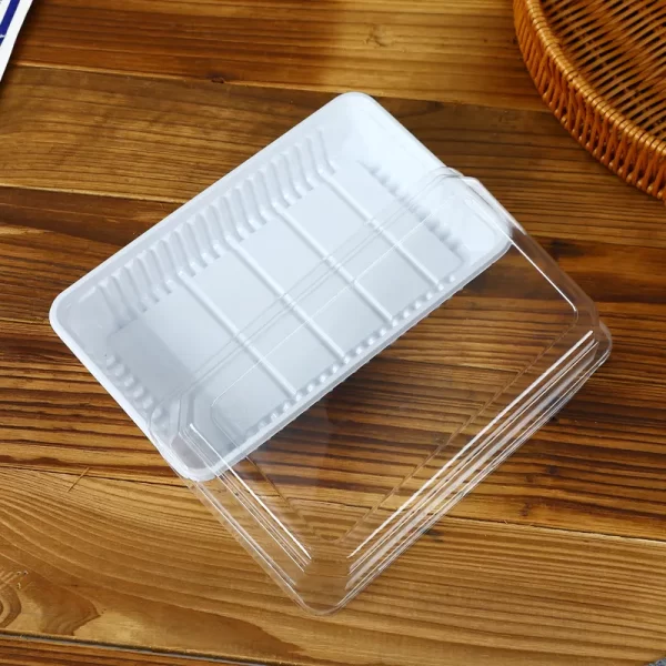 Rectangular Plastic Box Wholesale PET Cake Containers Sushi Boxes (1)