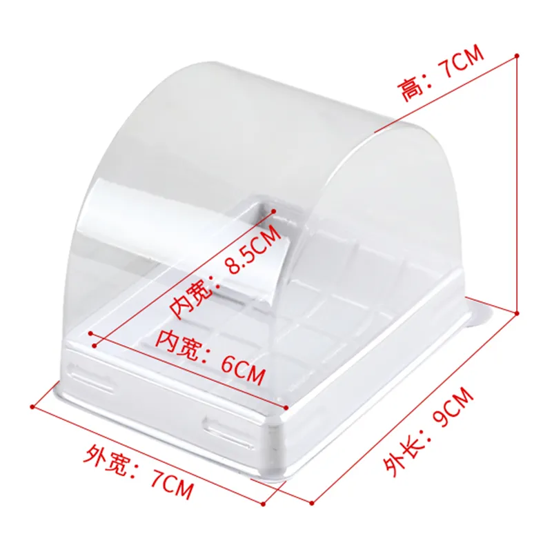 Roll Cake Boxes Wholesale Clear Dome Individual Swiss Roll Packaging Boxes