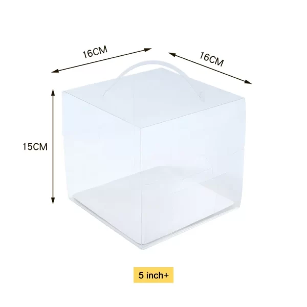 Wholesale Square Cake Box 5 Inch Plus with Handle & Cake Board